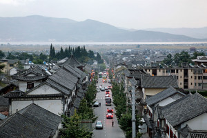 A view of a Dali street with ancient housing