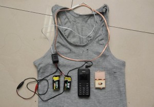 a vest top fitted with listening device confiscated during gaokao exam
