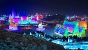 Gorgeous view of the world-famous ice festival