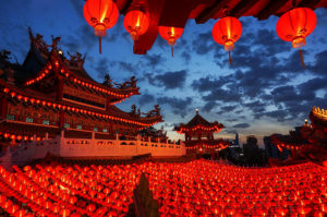 Red is used in nearly all decorations - The Chairman's Bao