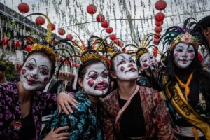 The people of Central Java painted their faces - The Chairman's Bao