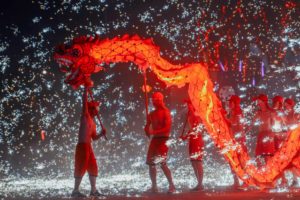 In Tianjin, China, folk artists perform a fire dragon dance - The Chairman's Bao