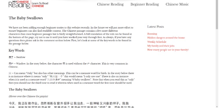 MyChinese Reading