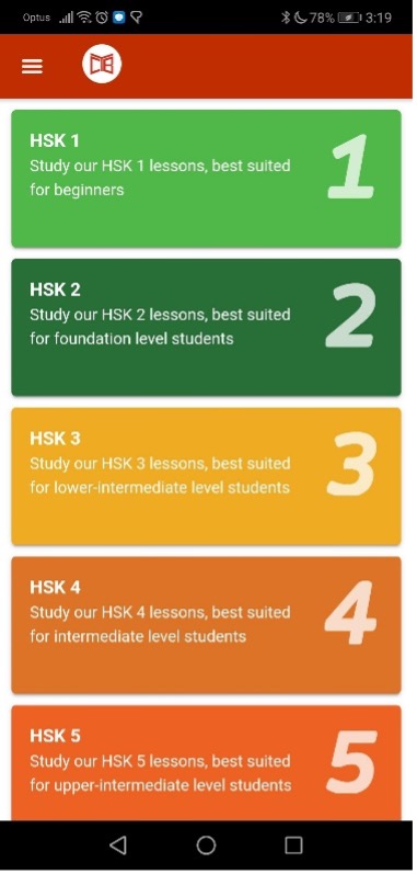 TCB HSK Levels