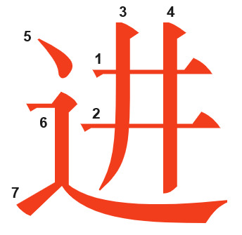 Chinese character stroke order 12