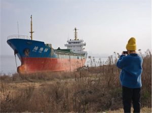 Stranded Ship Becomes Online Sensation in Shandong