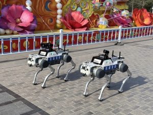 Robot Dogs Go On Patrol in Beijing