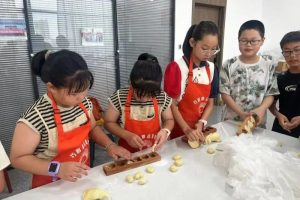 Children Learn to Make Valentine's Day Pastry