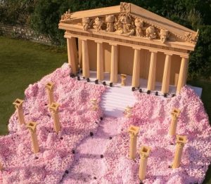 Man Spends 88,000 USD on Hello Kitty Parthenon for Proposal