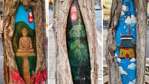 Tree Hollows Become Art Canvases for Artists in China