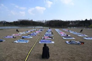 Shanghai Park Hosts Sleeping Competition