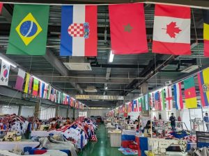Qingdao Factory Ramps Up Production to Fill World Cup Flag Orders