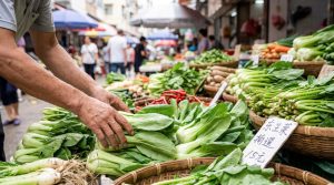 Chongqing Farmers Market Brings Fresh Produce to Subway Commuters